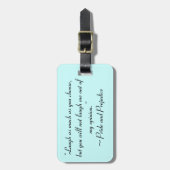 ジェーン・オースティン・引用文を選ぶだけ笑う ラゲッジタグ (正面縦)