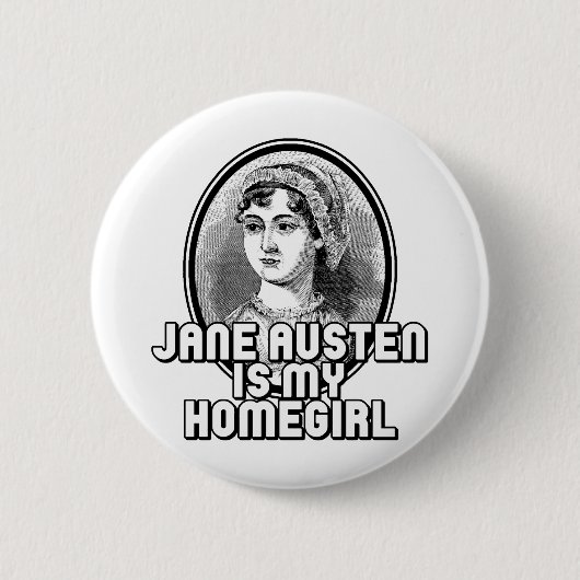 ジェーン・オースティン 缶バッジ (正面)