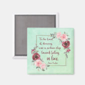 ジェーン・オースティン"踊り好きになる"引用文磁石 マグネット (正面/裏面)