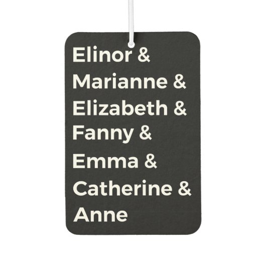 ジェーン·オーステンのヒロインI カーエアーフレッシュナー (正面)