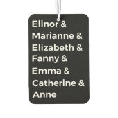 ジェーン·オーステンのヒロインI カーエアーフレッシュナー (裏面)