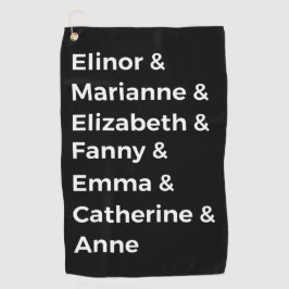 ジェーン·オーステンのヒロインI ゴルフタオル