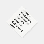 ジェーン·オーステンのヒロインI スタンダードカクテルナプキン (角)