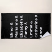 ジェーン·オーステンのヒロインI ビーチタオル (正面)