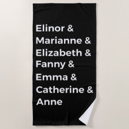 ジェーン·オーステンのヒロインI ビーチタオル