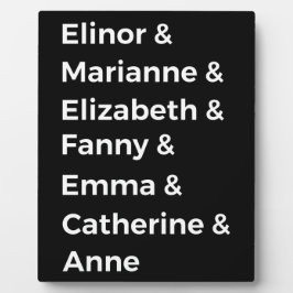 ジェーン·オーステンのヒロインI フォトプラーク