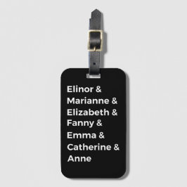 ジェーン·オーステンのヒロインI ラゲッジタグ