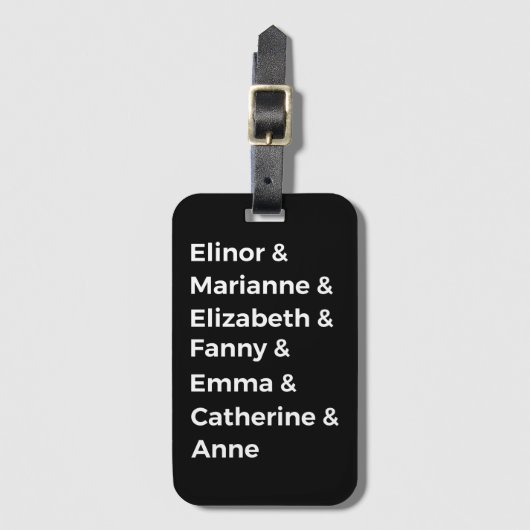 ジェーン·オーステンのヒロインI ラゲッジタグ (正面縦)