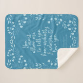 ジェーン·オーステン·プライドと偏見フローラ愛 シェルパブランケット (正面(横))