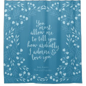 ジェーン·オーステン·プライドと偏見フローラ愛 シャワーカーテン (正面)