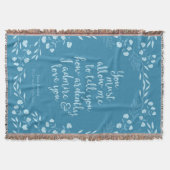 ジェーン·オーステン·プライドと偏見フローラ愛 スローブランケット (正面)