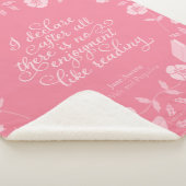 ジェーン·オーステン·プライド&偏見フローラ·ブックシュ引用文 シェルパブランケット (3/4)