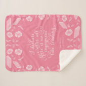 ジェーン·オーステン·プライド&偏見フローラ·ブックシュ引用文 シェルパブランケット (正面(横))