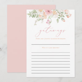 ジェーン ブラッシュ ピンク フラワーズ ゲットアウェイズ トラベル ブライダル ゲーム 招待状