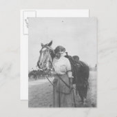 ジェーン・ベルノウディと彼女の馬 ポストカード (正面/裏面)