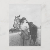 ジェーン・ベルノウディと彼女の馬 ポストカード (正面)
