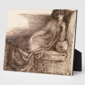 ジェーン・モリス夫人がソファにもたれかかって フォトプラーク (側面)