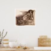 ジェーン・モリス夫人がソファにもたれかかって ポスター (キッチン)