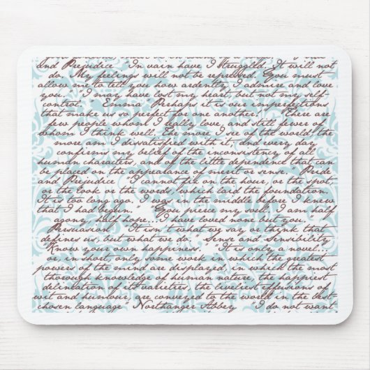ジェーンAustenのダマスク織 マウスパッド (正面)