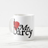ジェーンAustenのハートのDarcyのマグ コーヒーマグカップ (正面左)