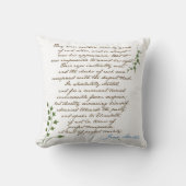 ジェーンAustenのプライド及び偏見の引用文#1 クッション (正面)