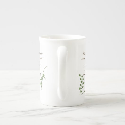 ジェーンAustenのプライド及び偏見の引用文#1 ボーンチャイナマグカップ (裏面)