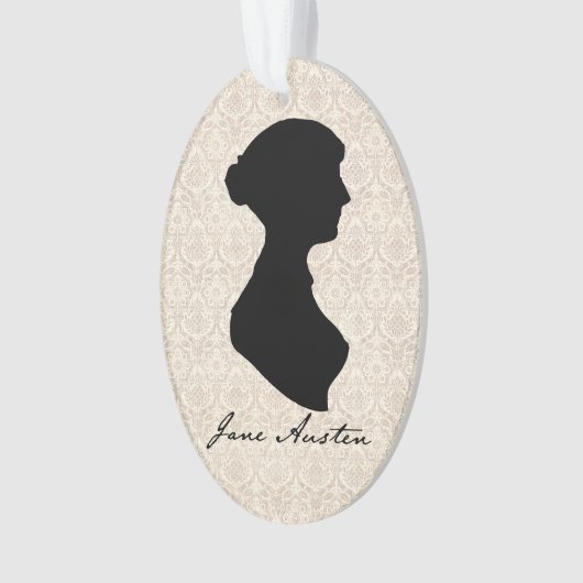 ジェーンAustenのプロフィールのシルエット オーナメント (正面)
