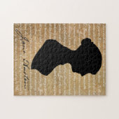 ジェーンAustenのページのシルエット ジグソーパズル (横)