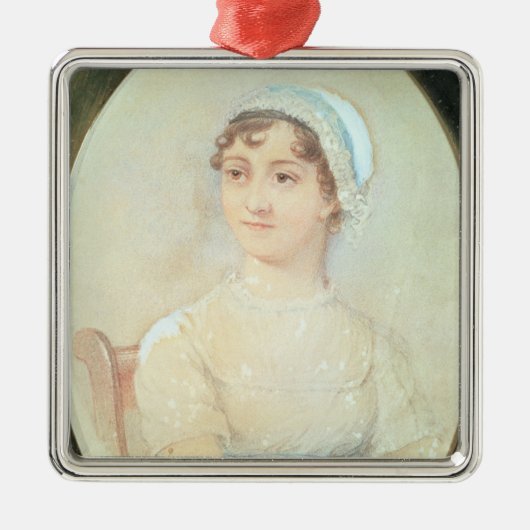 ジェーンAustenのポートレート メタルオーナメント (正面)