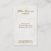 ジェーンAustenのユニークな名刺によってインスパイア 名刺 (裏面)