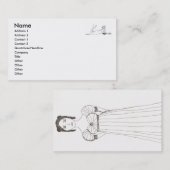 ジェーンAustenの執筆 名刺 (正面/裏面)