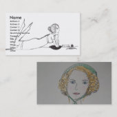 ジェーンAustenの執筆 名刺 (正面/裏面)