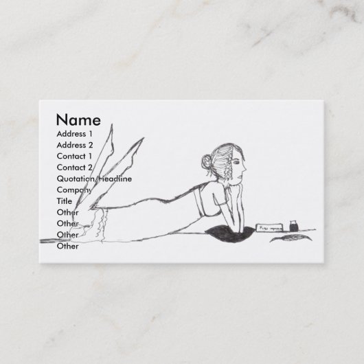 ジェーンAustenの執筆 名刺 (正面)