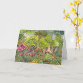 ジェーンAustenの庭の水彩画の挨拶状 カード (黄色い花)