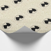 ジェーンAustenの引用文およびシルエットのポートレート ラッピングペーパー (角)