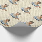 ジェーンAustenの引用文およびポートレートの写真 ラッピングペーパー (角)