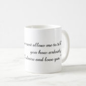 ジェーンAustenの引用文のマグ コーヒーマグカップ (正面右)