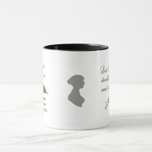 ジェーンAustenの引用文のAustenの変化のマグ マグカップ (中央)
