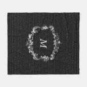 ジェーンAustenの文字の黒のパーソナライズなフリースブランケット フリースブランケット (正面(横))