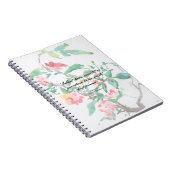 ジェーンAustenの水彩画のバラの引用文のノート ノートブック (右側)