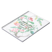 ジェーンAustenの水彩画のバラの引用文のノート ノートブック (左側)