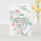 ジェーンAustenの水彩画のバラの引用文の挨拶状 カード (黄色い花)