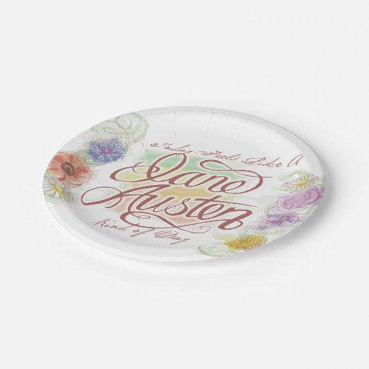 ジェーンAustenの種類の日の紙皿 ペーパープレート (アングル)