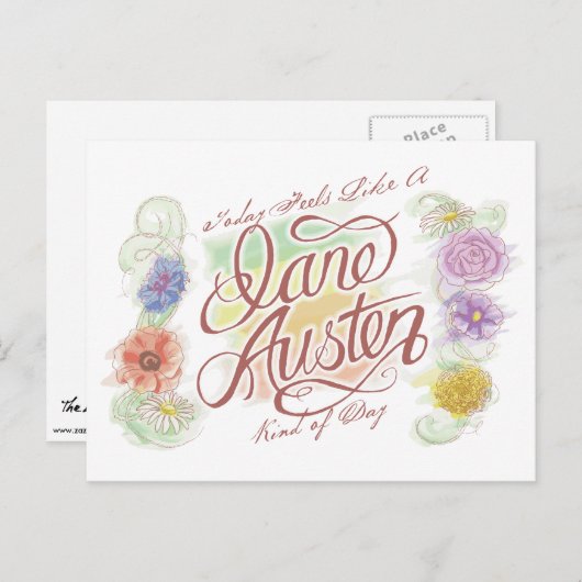ジェーンAustenの種類の日の郵便はがき ポストカード (正面/裏面)