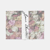 ジェーンAustenの署名 フリースブランケット (正面(横))