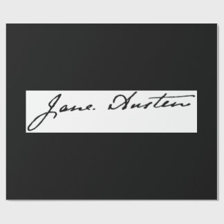 ジェーンAustenの署名 ラッピングペーパー