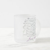 ジェーンAustenの説得の引用文#1 フロストグラスマグカップ (正面右)