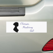 ジェーンAustenの頑固な女の子 バンパーステッカー (車上)