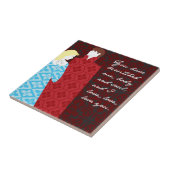 ジェーンAustenの高慢と偏見のギフト"エリザベス" タイル (側面)