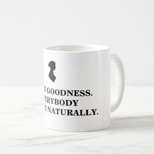 ジェーンAustenの高慢と偏見の刺激を受けたなマグ コーヒーマグカップ (正面右)